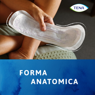 Esclusiva forma anatomica degli assorbenti per incontinenza TENA Discreet Protect+