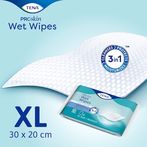 TENA ProSkin Wet Wipes adult-sized wet wipes
