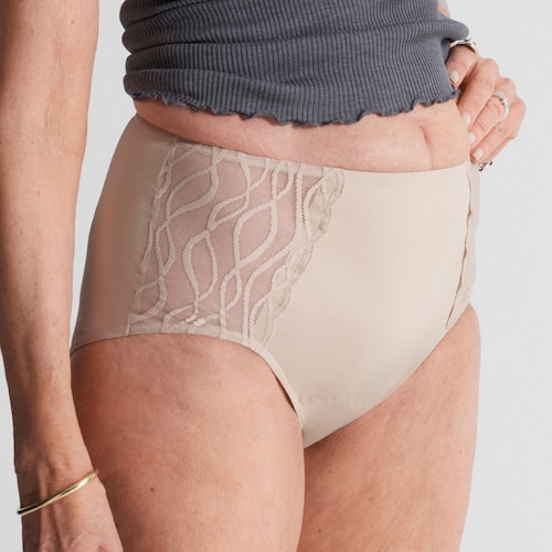 Stylish washable incontinence underwear - in classic style and beautiful beige color