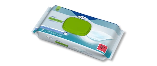 Eine Packung TENA ProSkin Plastic-Free Feuchttücher 