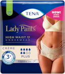 Pack shot for TENA Lady Pants Plus High Waist Creme