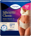 TENA Silhouette Classic Plus High Waist Crème | Unterwäsche zum Schutz bei Blasenschwäche
