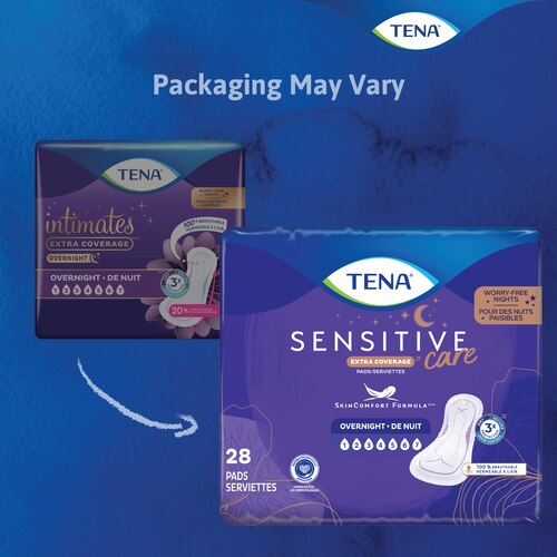 Tena Intimates Extra Coverage Overnight Incontinence Pads For Women, 28 ct  - Fry's Food Stores