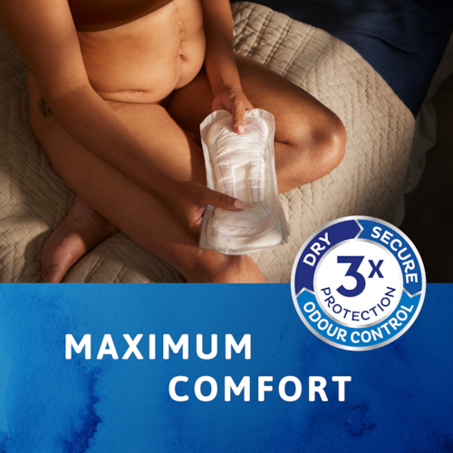Maximum comfort with Triple Protection for dryness, security and odour control