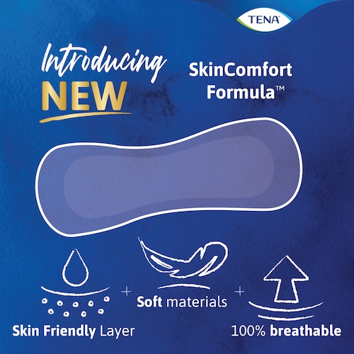 TENA Sensitive Care Pads Infographic SkinComfort Formula