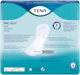 TENA ProSkin Heavy Regular incontinence pads back of pack