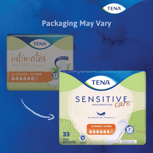 TENA Sensitive Care Pads Ultimate with New Package