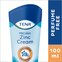 Puolikas TENA Proskin Zinc Cream -tuotepakkaus ja pystysuuntainen teksti, jossa lukee ‘hajusteeton’