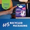 A TENA Lady Protect+ Maxi Night csomagolóanyaga 60%-ban újrahasznosított anyagokból készül