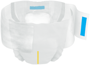 TENA Complete +Care Ultra™ Briefs is an open all-in-one incontinence product with adjustable tabs 