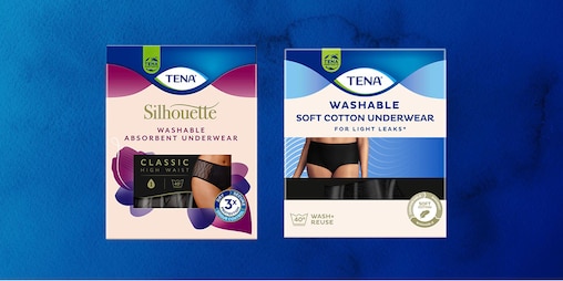 TENA women's range of washable incontinence underwear