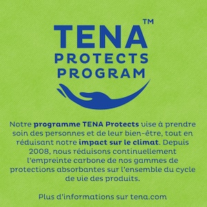 Programme TENA Protects – réduire notre empreinte carbone de 50% d’ici 2030, pour un meilleur impact sur la planète. 