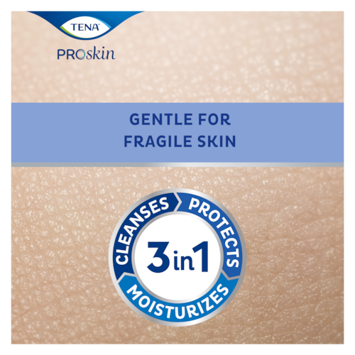 Produkt oczyszczający do pielęgnacji skóry TENA ProSkin, najlepsza pielęgnacja skóry delikatnej 