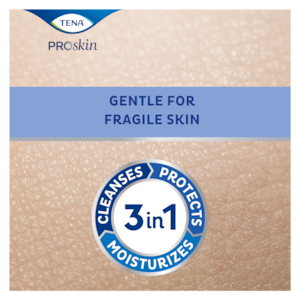 TENA ProSkin Producto limpiador para el cuidado de la piel; la mejor opción para pieles frágiles 