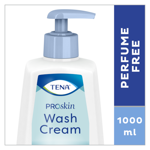 TENA Wash Cream – prausimui skirtas kremas, kurio nereikia nuplauti vandeniu.