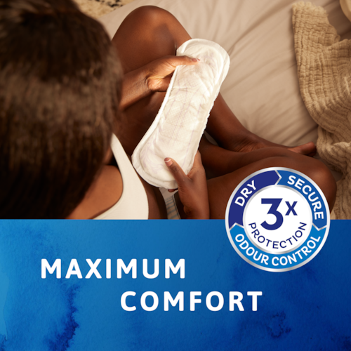 Confort maxim cu Protecție Triplă pentru o piele uscată, siguranță și controlul mirosului