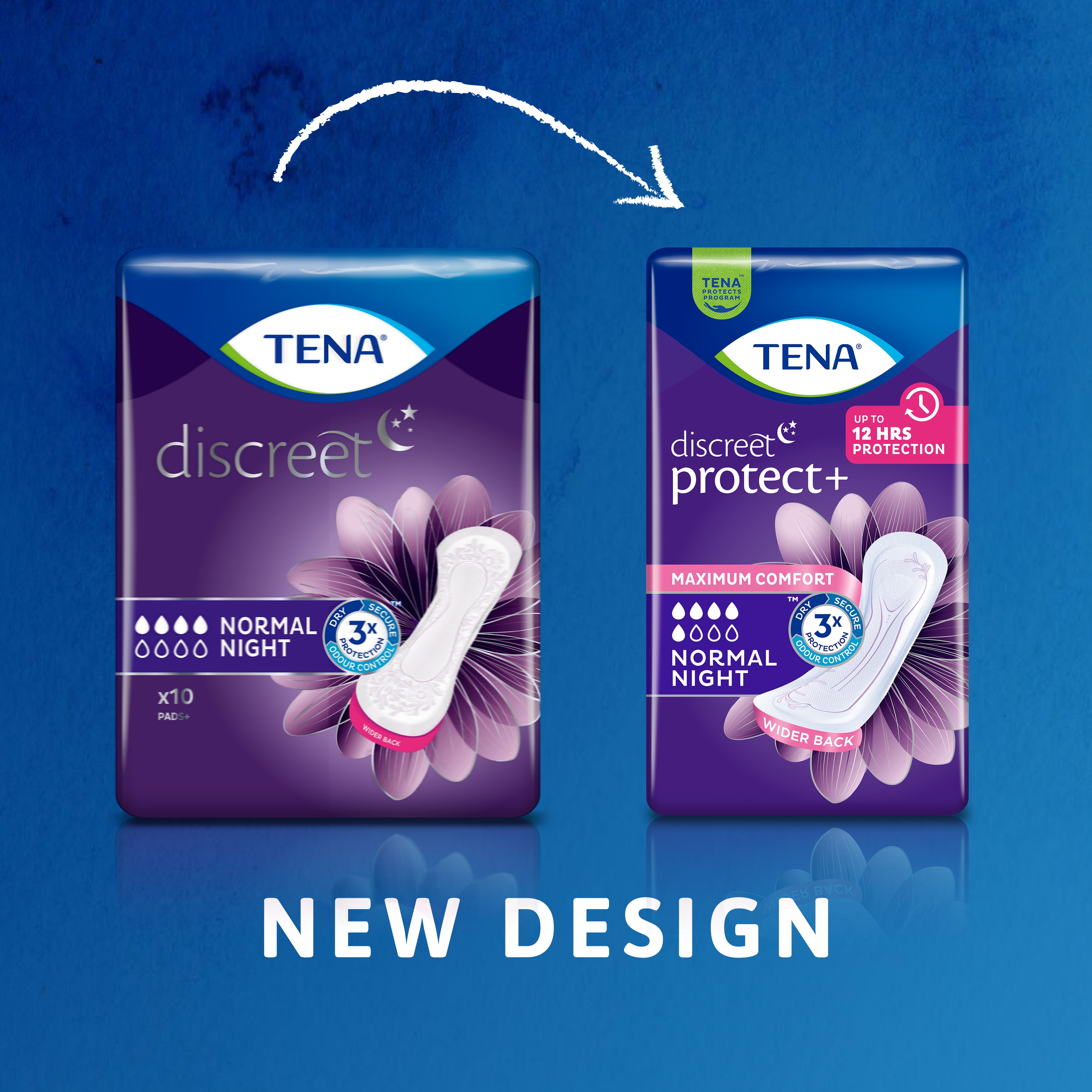 TENA Discreet Protect+ Maxi con un nuevo diseño