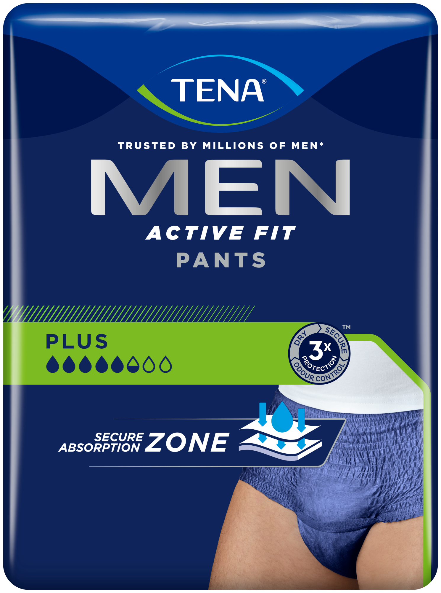 Pack shot of TENA Men Pants Plus