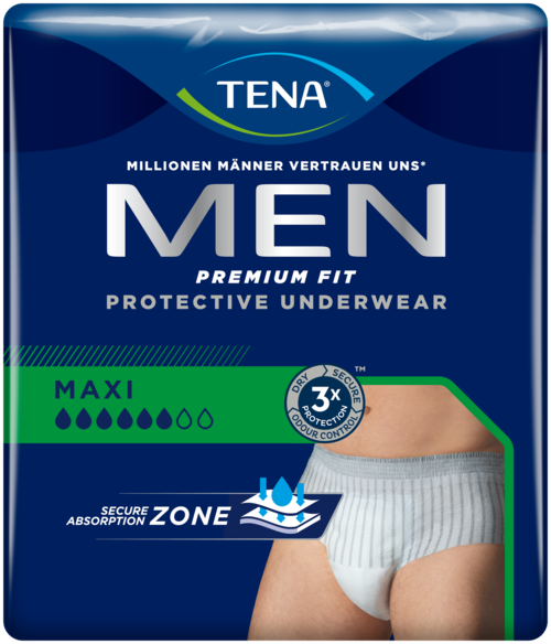 Pack shot of TENA Men underwear Maxi