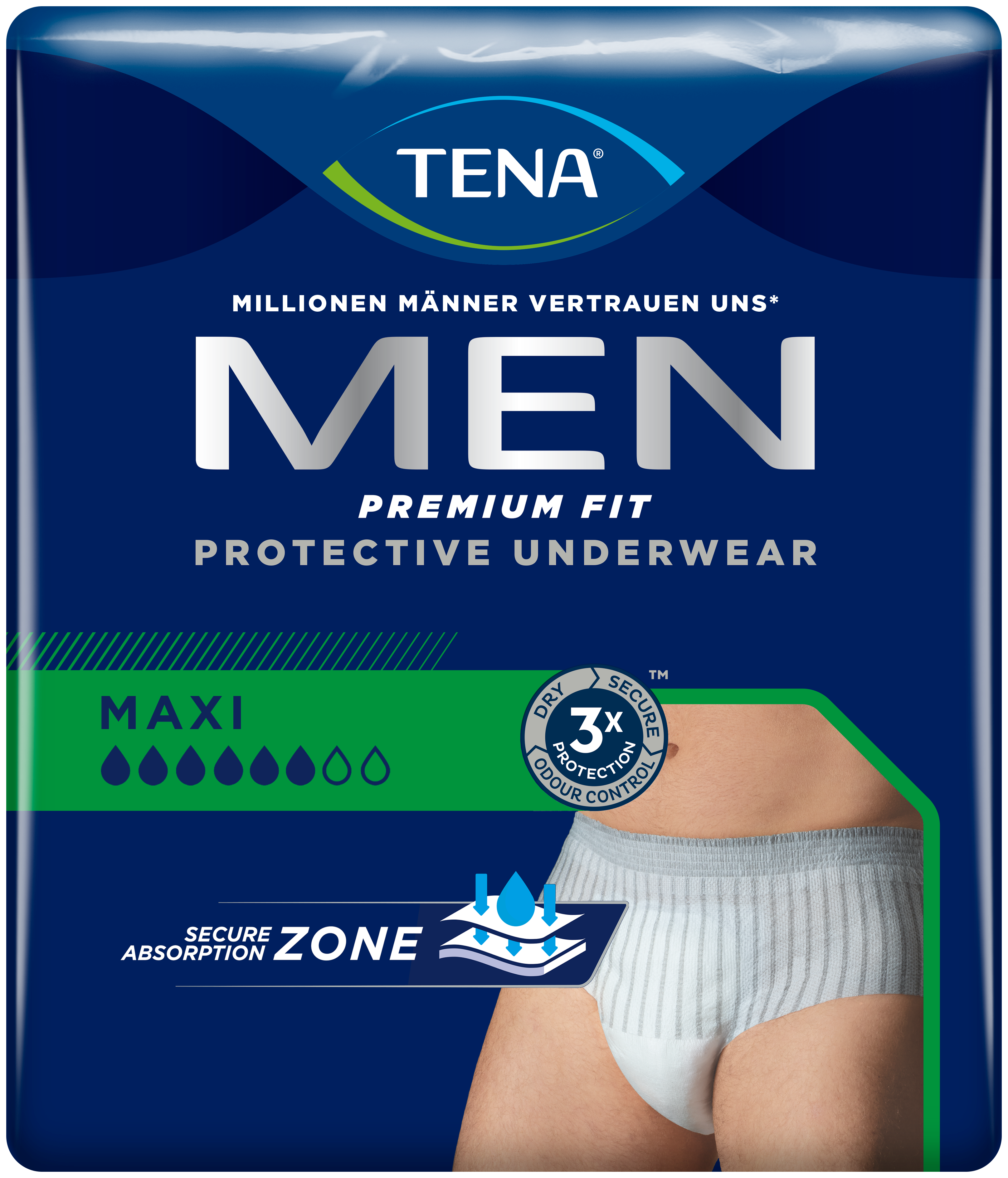 Pack shot of TENA Men underwear Maxi