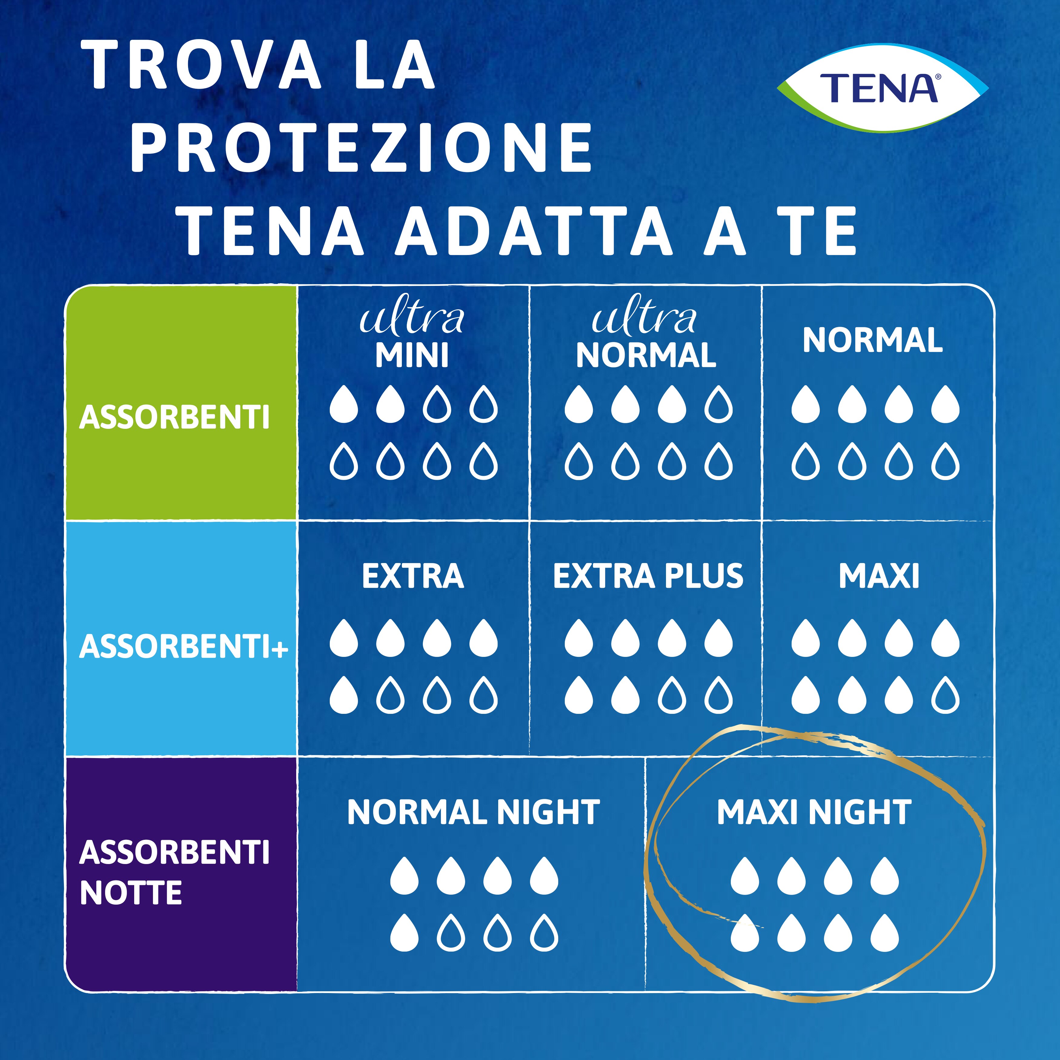 TENA Discreet Protect+ Maxi Night