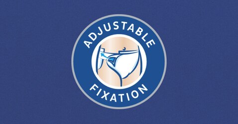 The TENA adjustable fixation graphic