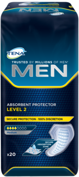 TENA MEN Level 2 imav side – maskuliinne kaitsev side meestele keskmise pidamatuse korral
