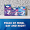 Peace of mind, day and night, with TENA Discreet Protect+ incontinence pads