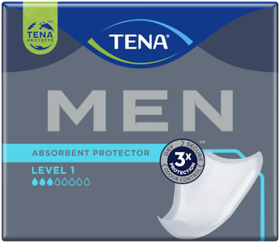 TENA MEN Absorbent Protector Level 1 | Pouzdana zaštita za slabo istjecanje urina kod muškaraca
