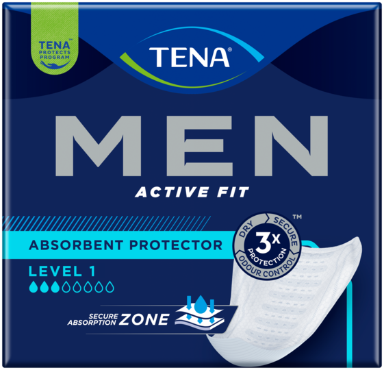 TENA Men Active Fit Livello 1  Assorbenti per incontinenza - Uomini - TENA  Web Shop