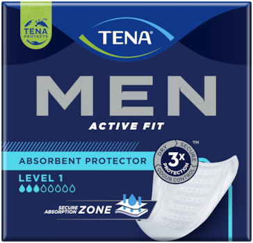 TENA Men Active Fit Protetor Absorvente Nível 1 | Penso de Incontinência