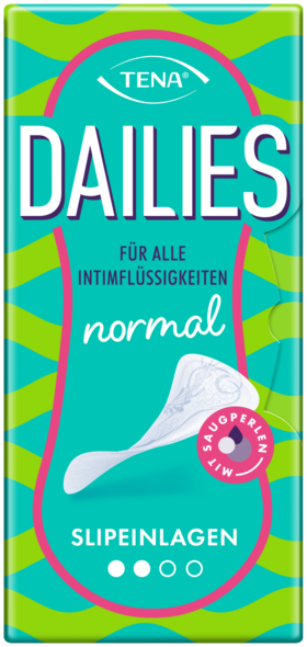 TENA Dailies Normal | All-in-One-Slipeinlagen für leichte Menstruationsblutungen und Tröpfchenverlust