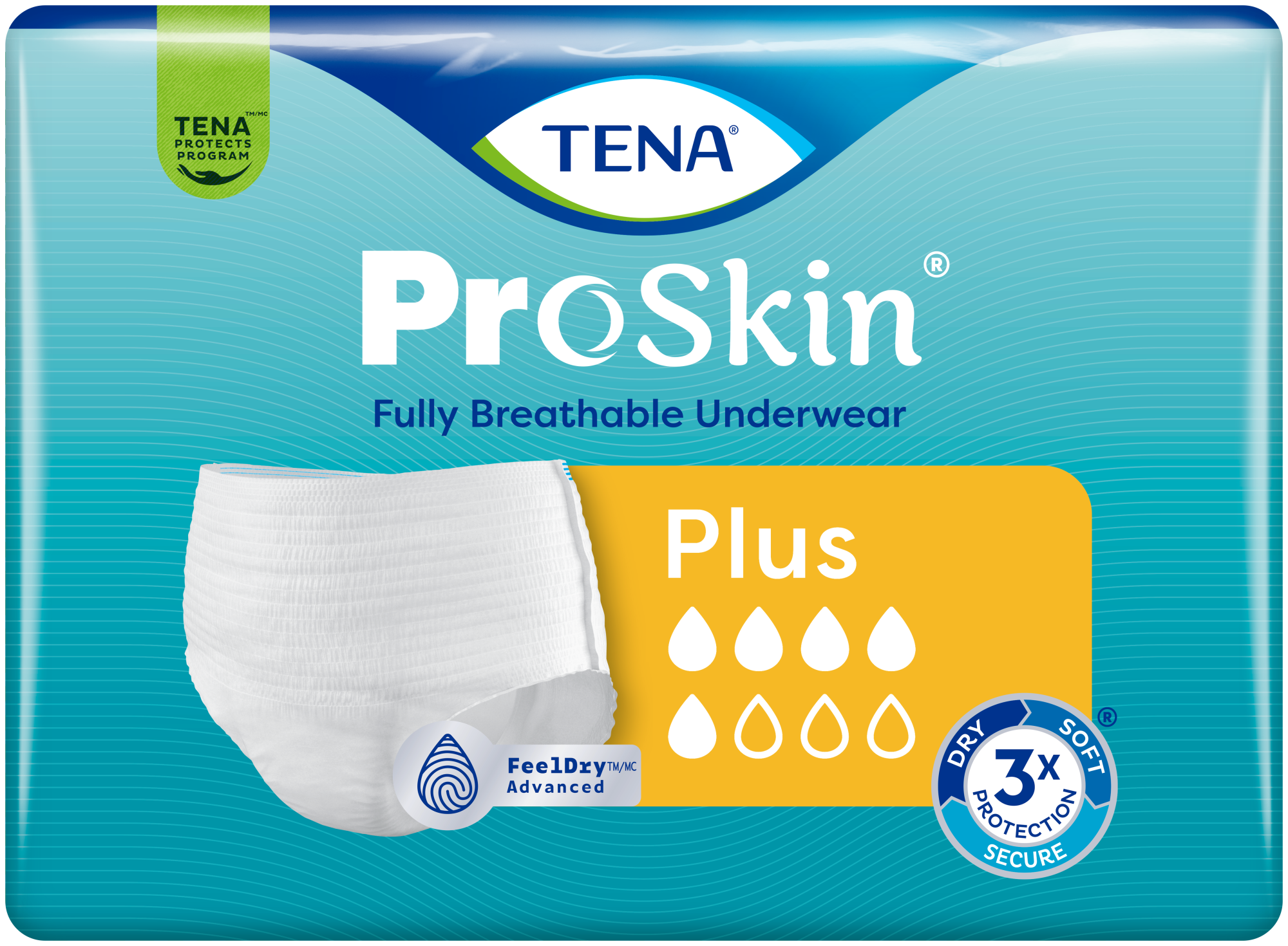 TENA ProSkin Plus | Fully breathable incontinence underwear
