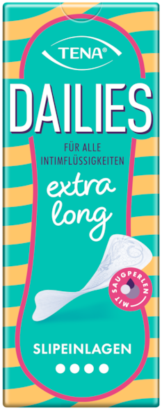 TENA Dailies Extra Long | Multi-purpose liner for periods & urine leaks