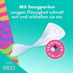 Equipped with super absorbent pearls that are quick-absorbing and lock in any kind of intimate fluids 