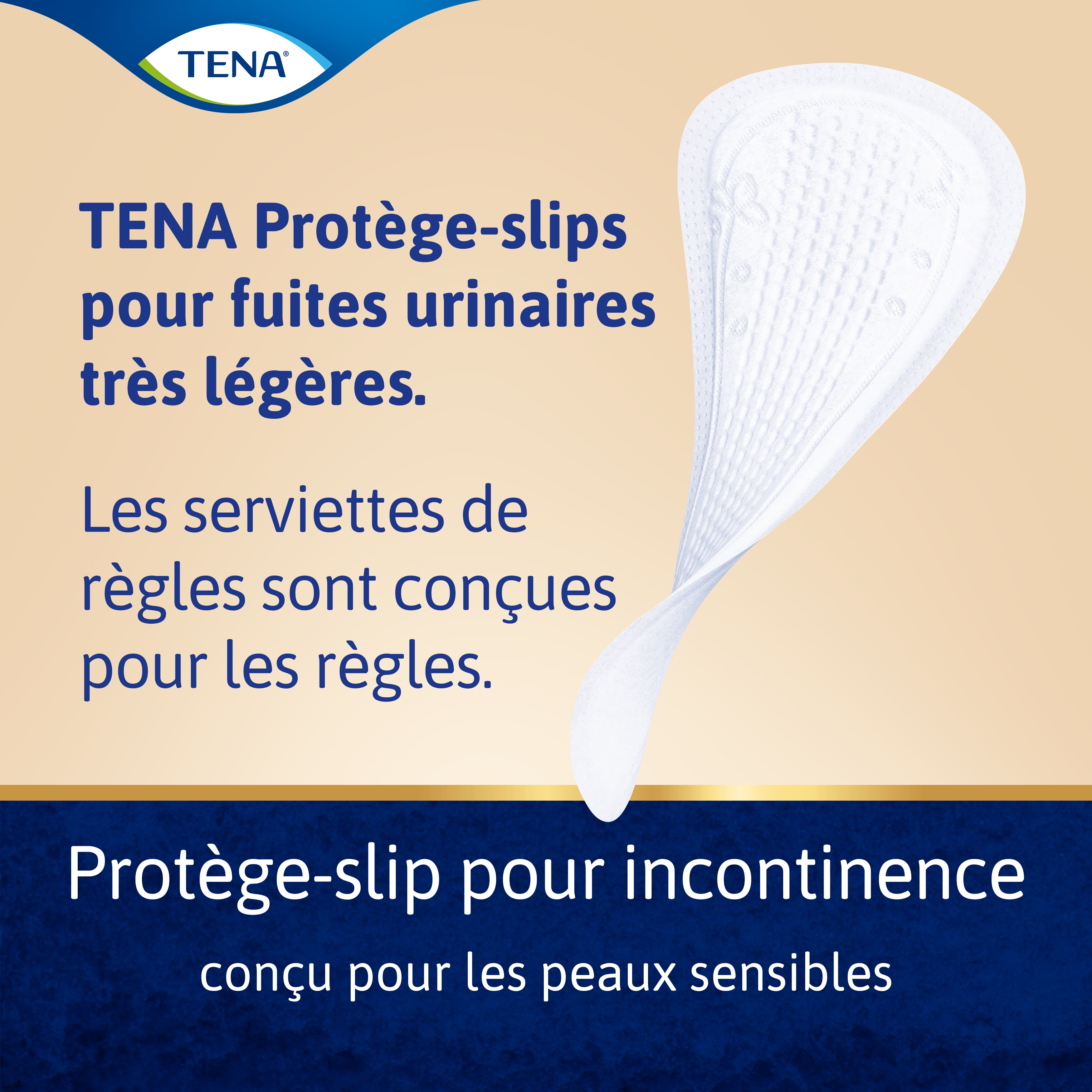 Protège-slip d’incontinence conçu pour les peaux sensibles