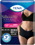 TENA Silhouette Plus Yüksek Bel Siyah | Kadınlara Özel Emici Külot