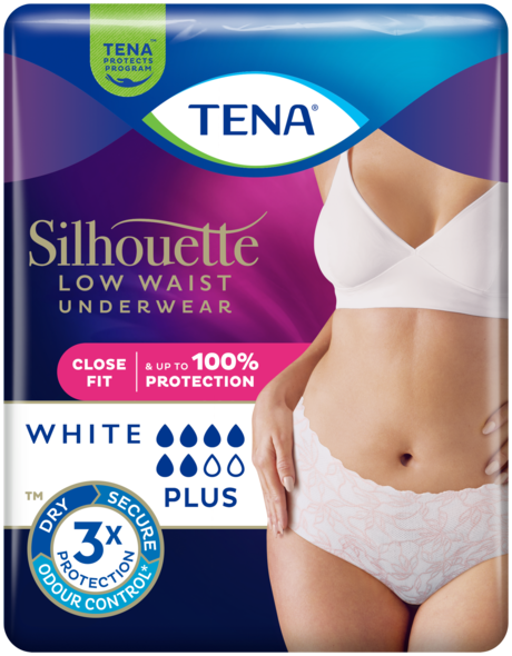 Packshot de TENA Silhouette Sous-vêtement absorbant Taille basse Blanc