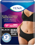 Confezione di TENA Silhouette Plus a Vita Bassa Nere