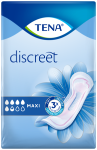 TENA Discreet Maxi | Huomaamaton ja varma inkontinenssisuoja naisille