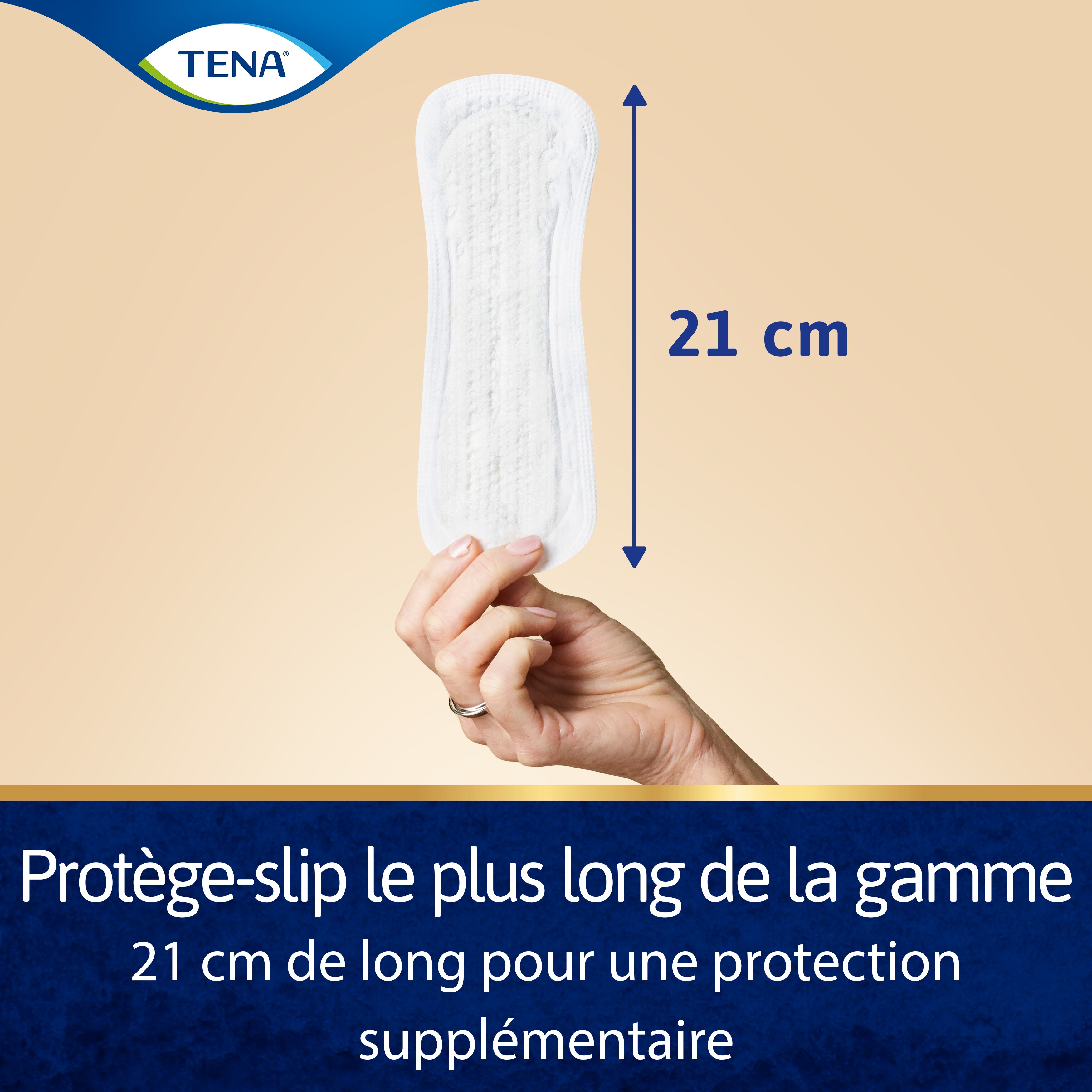 Le protège-slip le plus long de la gamme - 21&nbsp;cm de long pour une protection renforcée