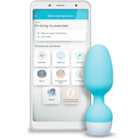 Emy by TENA Kegel Trainer and mobile with app showing