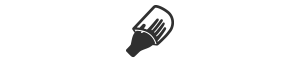 Hand using wipe icon 