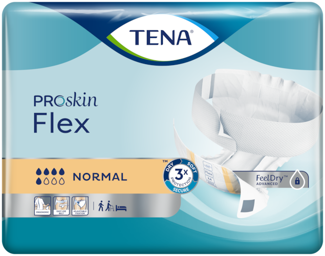 TENA Flex Normal | Ergonomiske beltebleier for urinlekkasje