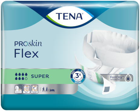 TENA Flex Super – Inkontinenzprodukt mit ergonomischem Hüftbund