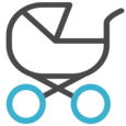 Illustration of a baby carriage Illustration of a baby carriage