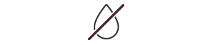 Crossed out water droplet icon
