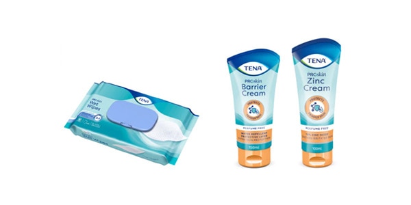 La linea di prodotti TENA ProSkin per la cura della pelle