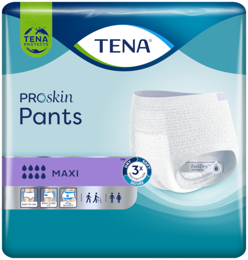 TENA Pants Maxi  Myke buksebleier med maksimal absorberingsevne for urinlekkasje