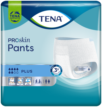 Majtki chłonne TENA Pants Plus  Produkt chłonny dla zapewnienia całkowitego bezpieczeństwa